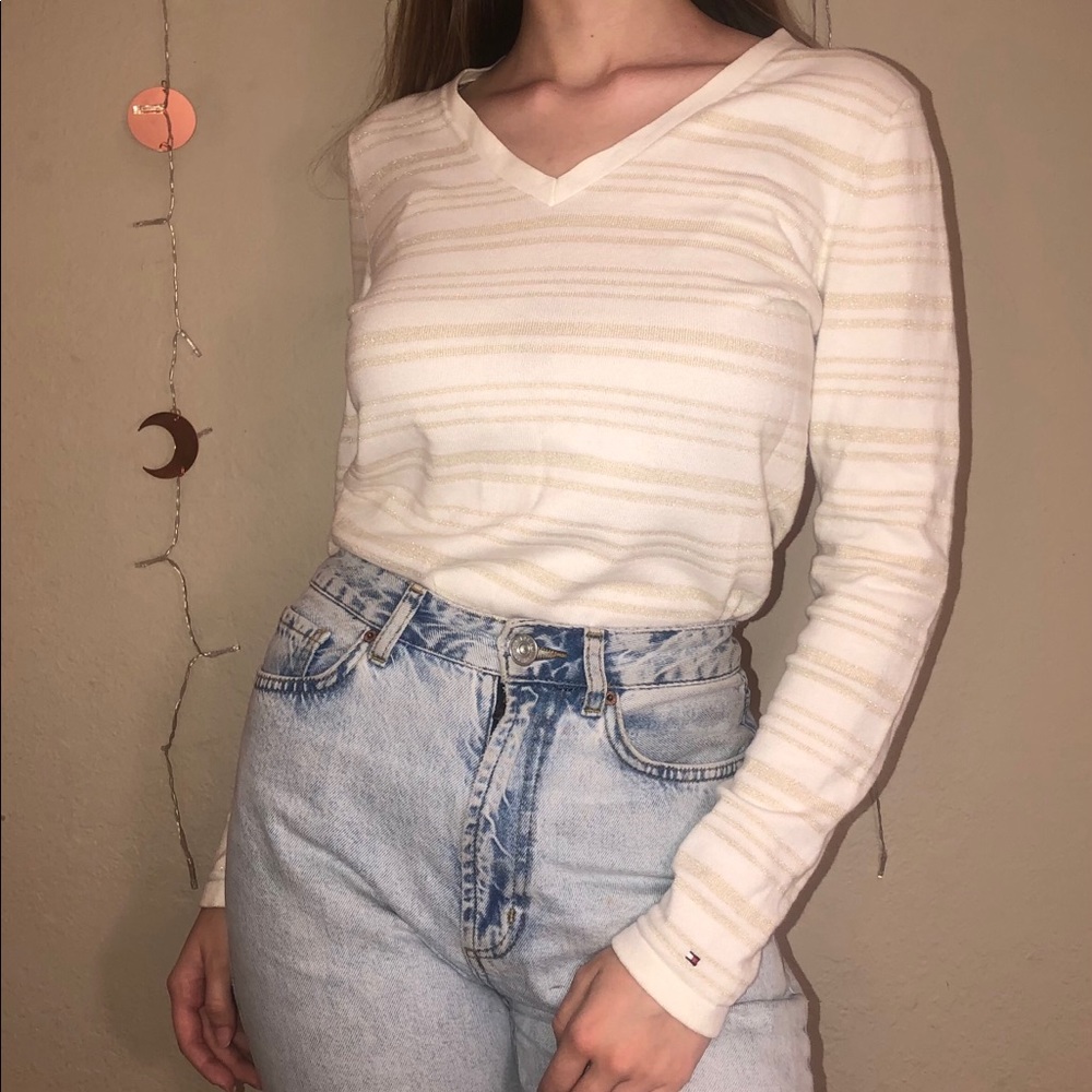 Gold Striped TOMMY HILFIGER Sweater